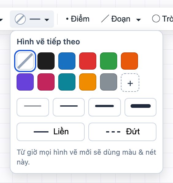 Menu Màu và nét